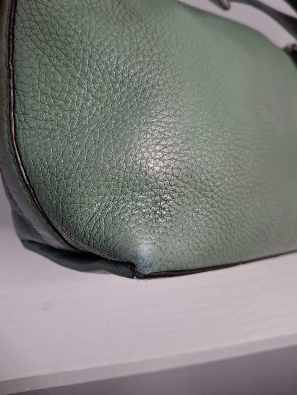 Coach Dempsey Green Pebbled Leather Shoulder Crossbody Bag